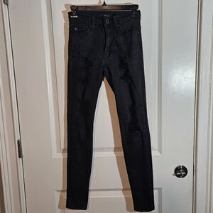 KanCan Distressed Skinny Denim Jeans Womens Size 1